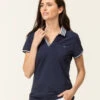 Polo Manches Courtes Bleu Marine Femme -Terre De Marin Boutique prod 6844 polo mc indigo colay 666x812 fc7ea0111e0b