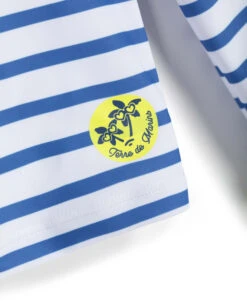 T-shirt De Bain Marinière Fille 5 T-shirt De Bain Marinière Fille -Terre De Marin Boutique prod 6845 maillot de bain fond blanc raye bleu ymerol 666x812 fc7ea0111e0b
