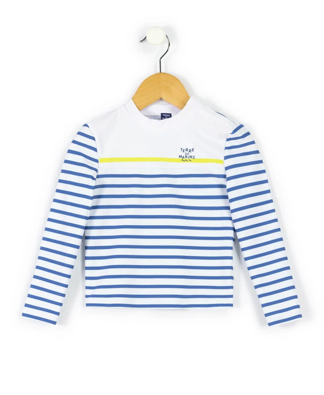 T-shirt De Bain Marinière Garçon 1 T-shirt De Bain Marinière Garçon