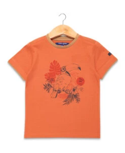 T-shirt Garçon Col Rond Orange