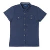 Chemise Manches Courtes Bleu Marine Homme