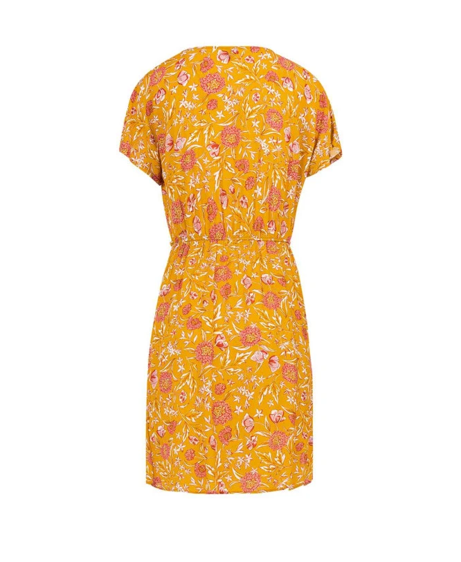 Robe Fleurie Jaune Femme 4 Robe Fleurie Jaune Femme – Image 4