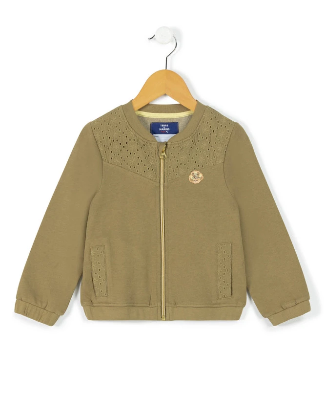 Veste Bombers Kaki Fille 2 Veste Bombers Kaki Fille – Image 2