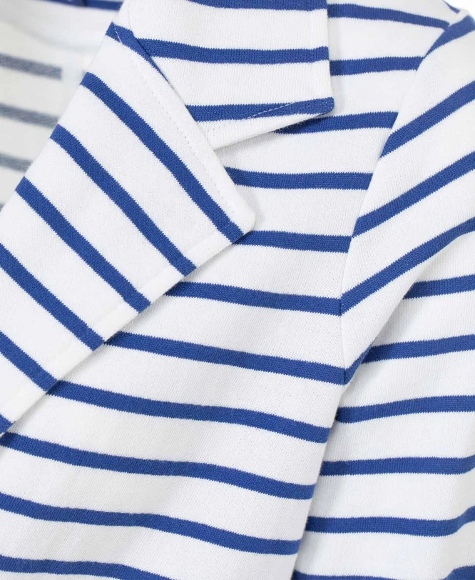 Blazer Rayé En Molleton Femme 4 Blazer Rayé En Molleton Femme – Image 4