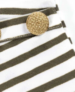 Débardeur Femme Rayé Kaki Avec Boutons Dorés -Terre De Marin Boutique prod 7892 tee shirt mc fond grege raye kaki taura 666x812 fc7ea0111e0b