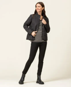 Veste Polaire Matelassée Noir Femme -Terre De Marin Boutique prod 8003 veste polaire noir verse 666x812 fc7ea0111e0b