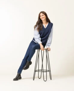 Blouse Bleu Rayée Manches Longues Femme -Terre De Marin Boutique prod 8054 blouse ml fond naturel raye bleu cardone 666x812 fc7ea0111e0b