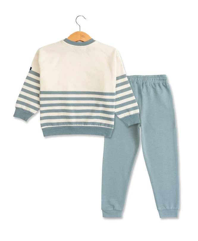 Ensemble Jogging Vert Enfant Pull + Pantalon 2 Ensemble Jogging Vert Enfant Pull + Pantalon – Image 2