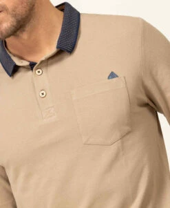 Polo Manches Longues Beige Homme -Terre De Marin Boutique prod 8265 polo ml sable orai 666x812 fc7ea0111e0b
