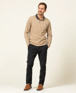 Polo Manches Longues Beige Homme -Terre De Marin Boutique prod 8266 polo ml sable orai 666x812 fc7ea0111e0b