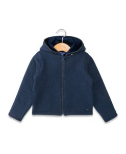 Veste Bleu Marine à Capuche En Molleton Fille