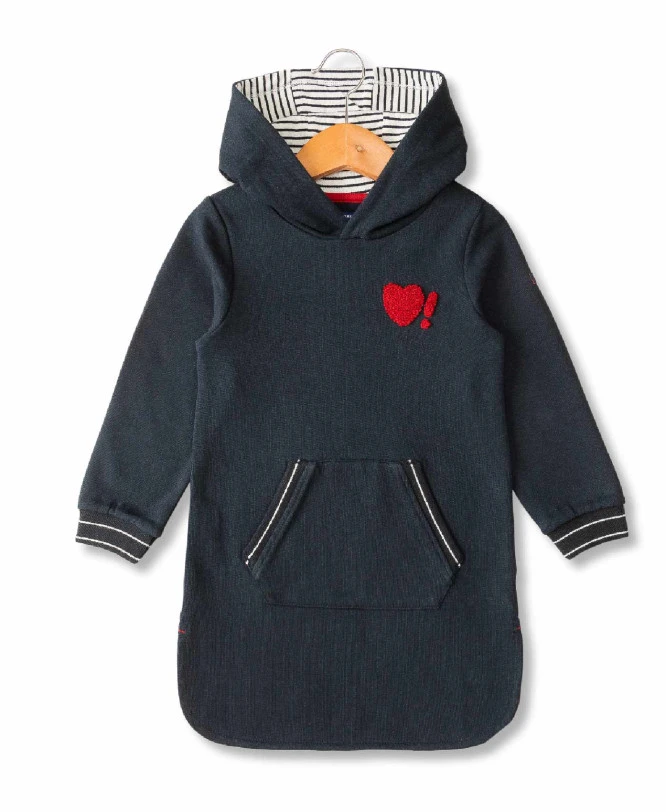 Robe Fille à Capuche En Molleton 1 Robe Fille à Capuche En Molleton