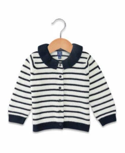 Gilet Rayé Col Claudine Bébé Fille -Terre De Marin Boutique prod 8403 cardigan tricot fond naturel raye indigo gemy 666x812 fc7ea0111e0b