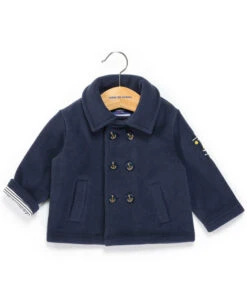 Caban Bleu Marine Style Marin Bébé Garçon