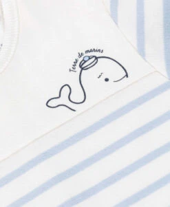 Body Marinière Bébé Fond Blanc Rayé Bleu Ciel -Terre De Marin Boutique prod 8422 body ml fond naturel raye bleu ciel bodima 666x812 fc7ea0111e0b