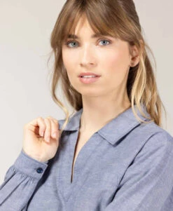 Blouse Bleu Marine Femme -Terre De Marin Boutique prod 8525 blouse ml indigo cotouest 666x812 fc7ea0111e0b