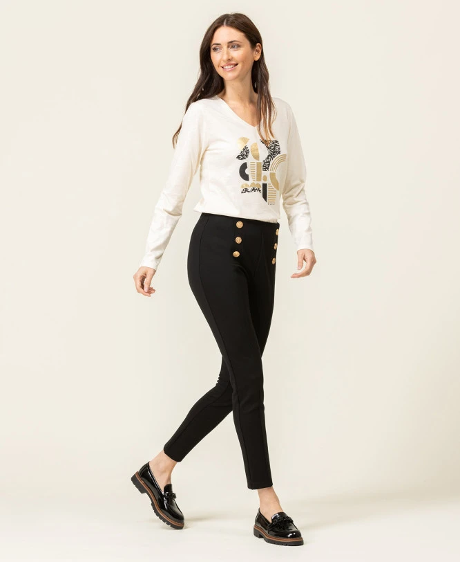 Pantalon Noir 7/8ème Femme 4 Pantalon Noir 7/8ème Femme – Image 4