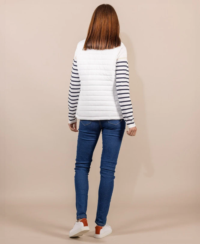 Doudoune Sans Manches Blanche Femme 4 Doudoune Sans Manches Blanche Femme – Image 4