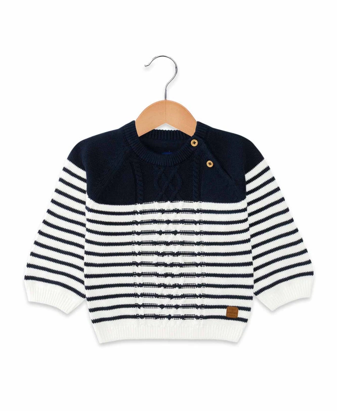 Pull Marin Ouverture épaule Bébé Garçon 1 Pull Marin Ouverture épaule Bébé Garçon