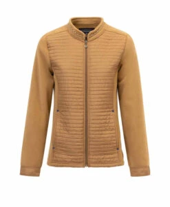 Veste Camel Matelassée Femme