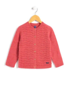 Gilet Rose Foncé Fille