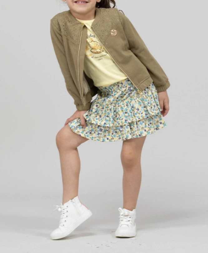 Veste Bombers Kaki Fille 4 Veste Bombers Kaki Fille – Image 4