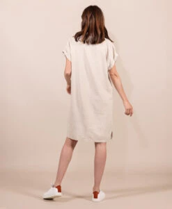 Robe Grège Femme En Lin -Terre De Marin Boutique prod 9322 robe mc grege rocou 666x812 fc7ea0111e0b