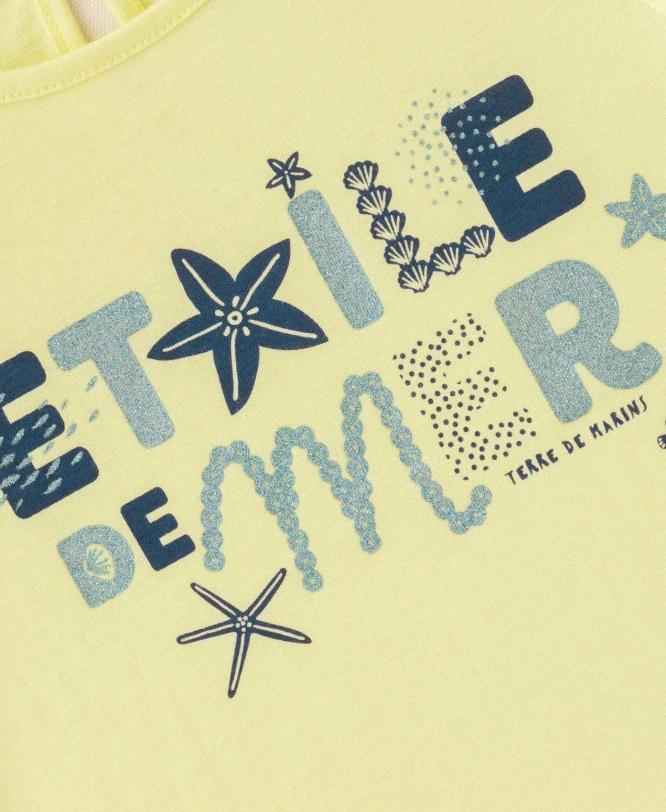 T-Shirt Jaune Fille 3 T-Shirt Jaune Fille – Image 3