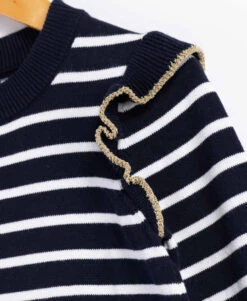 Robe Pull à Rayures Fille -Terre De Marin Boutique prod 9343 robe ml fond naturel raye indigo rococo 666x812 fc7ea0111e0b