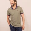 Polo Manches Courtes Kaki Clair Homme