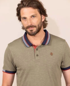 Polo Manches Courtes Kaki Clair Homme -Terre De Marin Boutique prod 9349 polo mc kaki clair orel 666x812 fc7ea0111e0b