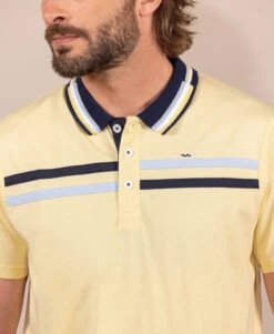 Polo Jaune Rayures Poitrine Homme 5 Polo Jaune Rayures Poitrine Homme -Terre De Marin Boutique prod 9352 polo mc jaune pastel oriol 666x812 fc7ea0111e0b
