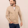 Gilet Beige Homme -Terre De Marin Boutique prod 9364 cardigan tricot sable fonce guilem 666x812 fc7ea0111e0b