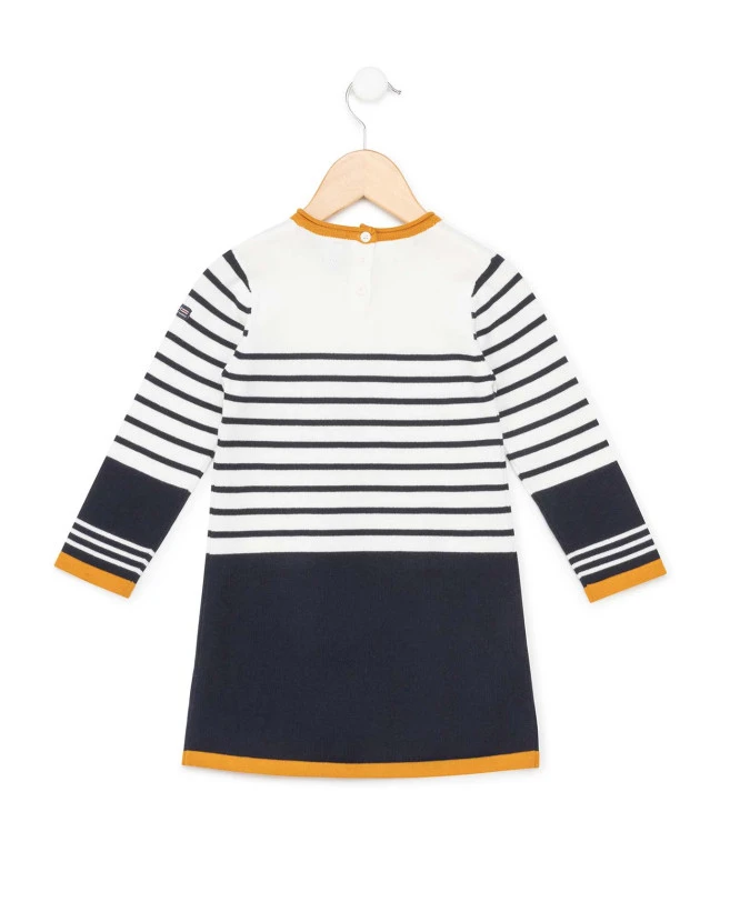 ROBE ML FOND NATUREL RAYE MARINE CABILLE 1 ROBE ML FOND NATUREL RAYE MARINE CABILLE