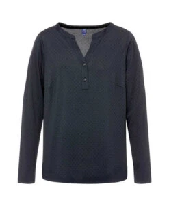 Blouse Manches Longues Bleu Marine Femme