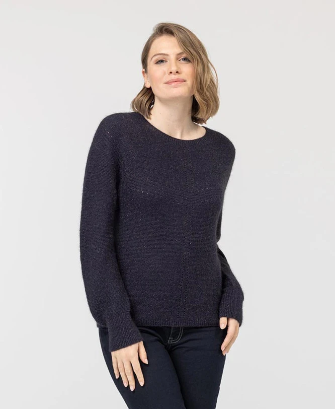 Pull Femme Made In France Bleu Marine 2 Pull Femme Made In France Bleu Marine – Image 2
