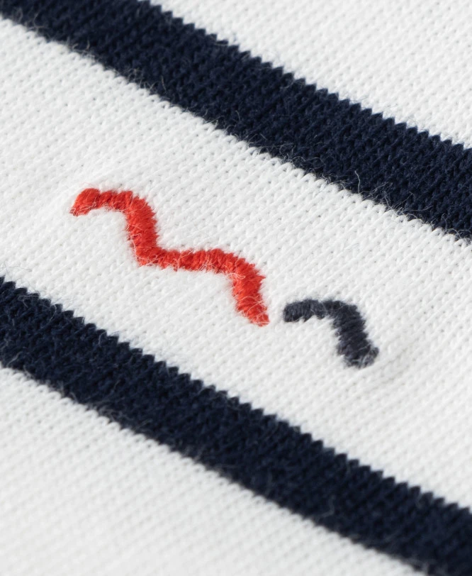 Marinière Garçon éco-conçue Blanc/bleu Marine 3 Marinière Garçon éco-conçue Blanc/bleu Marine – Image 3