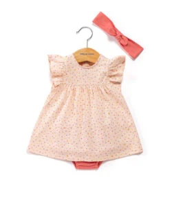 Ensemble Bébé Marin Chic Robe + Bloomer + Bandeau