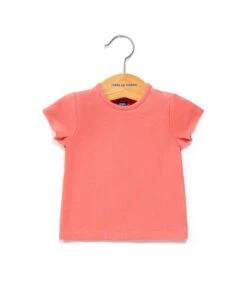 Combicourt Bébé Fille + T-shirt Corail -Terre De Marin Boutique prod 9875 salopette courte haut imprime quarta 666x812 fc7ea0111e0b