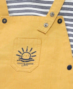 Ensemble Bébé Garçon Salopette Jaune + T-shirt -Terre De Marin Boutique prod 9889 salopette courte haut jaune egalon 666x812 fc7ea0111e0b