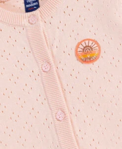 Gilet Rose Pâle Fille -Terre De Marin Boutique prod 9934 cardigan tricot rose pale geralda 666x812 fc7ea0111e0b